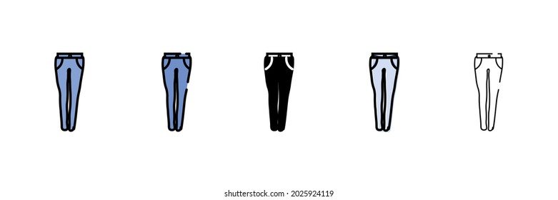 modern jeans vector type icon