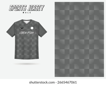 Um design de camisa moderno com um fundo padrão de listras quadriculadas para a camisa de impressão de sublimação, camisa de esportes, uniforme, kit.