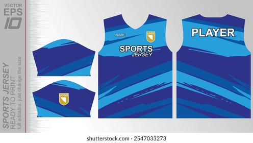 Design moderno da camisa pronto para imprimir com cores vibrantes e padrões geométricos. Perfeito para roupas esportivas e roupas ativas.