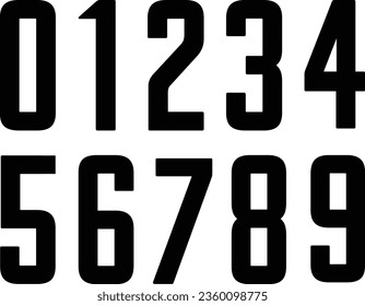 Modern Jersey Numbers Vector Graphic Pack