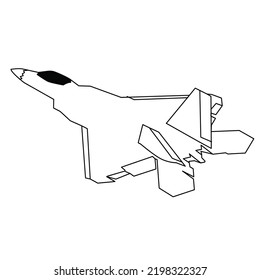 modernes Jet-Kampfflugzeug-Farbvektordesign
