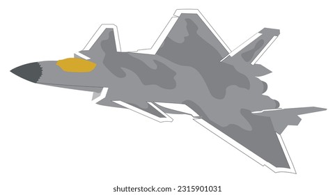 Modern Jet fighter detailed vector without colors
