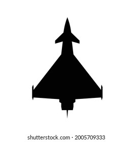 modern jet fighter icon silhouette vector design