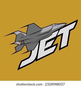 modern jet fighter logo template