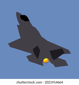 modern jet fighter raptor flying up vector design