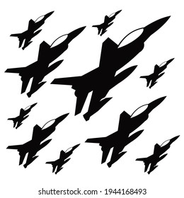 modern jetfighter pattern background vector design