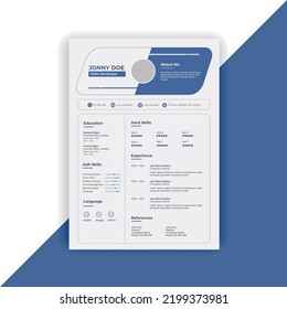 Modern Job Resume Template - Professional and Stylish CV Resume - Curriculum Vitae Template