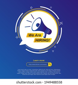Modern job vacancy square web banner for social media post mobile apps. Hiring job template for 