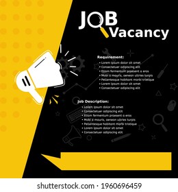 Modern Job vacancy template. We are hiring, job vacancy social media content concept