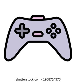 Modern joystick icon. Outline modern joystick vector icon for web design isolated on white background