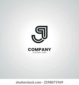 Modern JQ QJ Lettermark Logo Design for Corporate Branding.