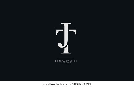 Modern JT or JT Letter Business Logo Design Alphabet Icon Vector Symbol