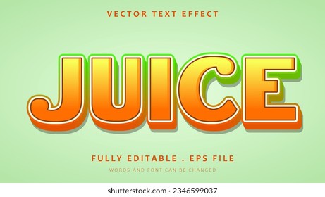 Modern Juice Editable Text Effect Design Template . Effect Saved In Graphic Style