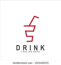 Modern Juice logo design. Glass icon vector illustration