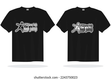 Modern Jumping t shirt design vector template