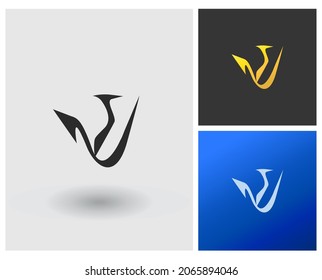 Modern JV logo, initial monogram iconic sport logo company.