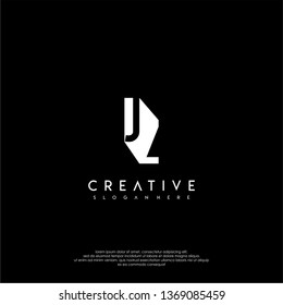 modern JZ logo letter in shadow shape design concept
