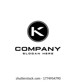 Modern K letter logo design template. Creative Minimal Monogram emblem design template. Graphic Alphabet Symbol for Corporate Business Identity. K monogram, letter, vector Icon.