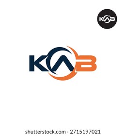 Modern KAB Monogram – Clean 3-Letter Logo Template