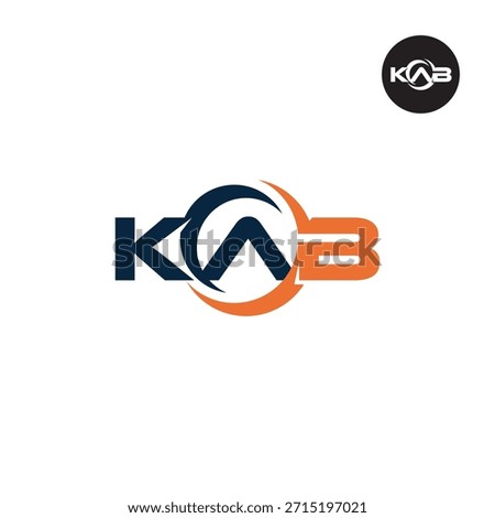Modern KAB Monogram – Clean 3-Letter Logo Template