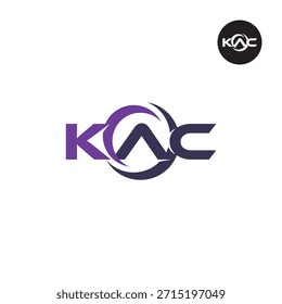 Monograma KAC moderno – Plantilla de logotipo de 3 letras limpia