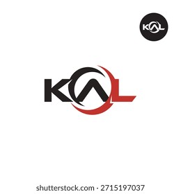 Monograma KAL moderno: Plantilla de logotipo de 3 letras limpia