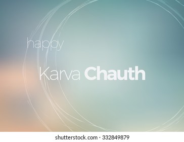 modern Karva Chauth card