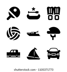 modern, kayaking, private and travel icons in Sport vector set. Graphics for web and design