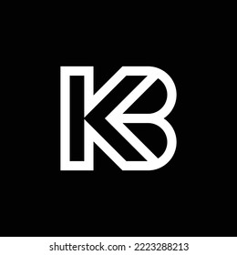 Modern KB Monogram Logo Design