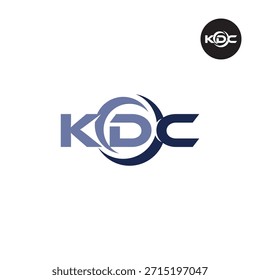 Moderno Monograma KDC - Limpar 3-Carta Logo Modelo