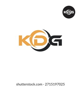 Moderno KDG Monograma - Limpar 3-Carta Logo Modelo