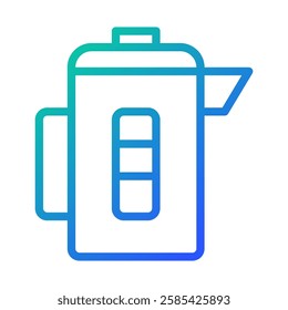 Modern Kettle Icon with Gradient Fill Design