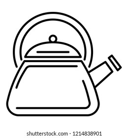 Modern kettle icon. Outline modern kettle vector icon for web design isolated on white background