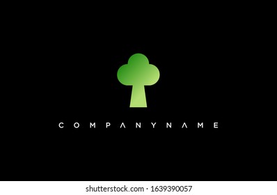 modern key hole logo. simple icon, template design