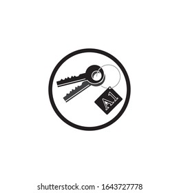modern key illustration design logo template icon vector and symbol
