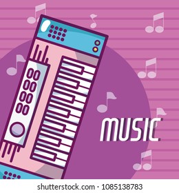 Modern keyboard modern music equipment