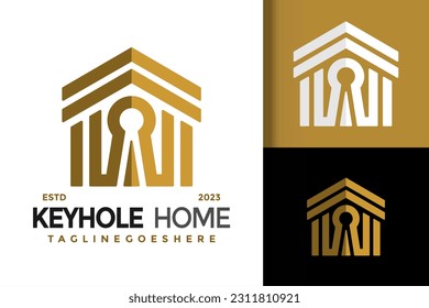 Modern Keyhole Home Logo vector icon illustration