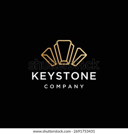Modern keystone line logo design inspiration