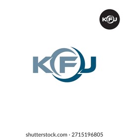 Modernes KFJ-Monogramm - Clean 3-Letter-Logo-Vorlage