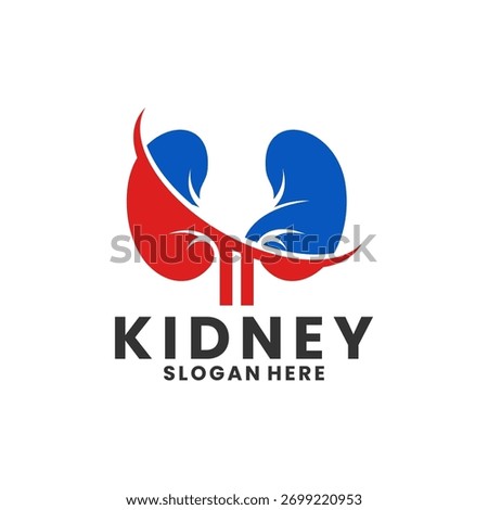 Modern kidney logo design vector template. Kidney health logo design icon