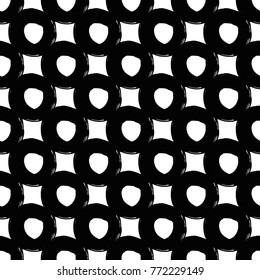 Modern kids b&w seamless pattern with dot. Hand drawn graphic black and white cute minimalistic scandinavian cartoon elements on white background