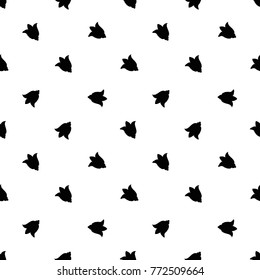 Modern kids b&w seamless pattern with tulip. Hand drawn graphic black and white cute minimalistic scandinavian cartoon elements on white background