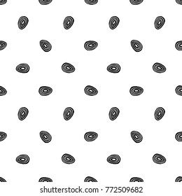 Modern kids b&w seamless pattern with line egg. Hand drawn graphic black and white cute minimalistic scandinavian cartoon elements on white background
