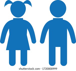 Modern Kids Icon Boy Girl Icon Stock Vector (Royalty Free) 1720000999 ...