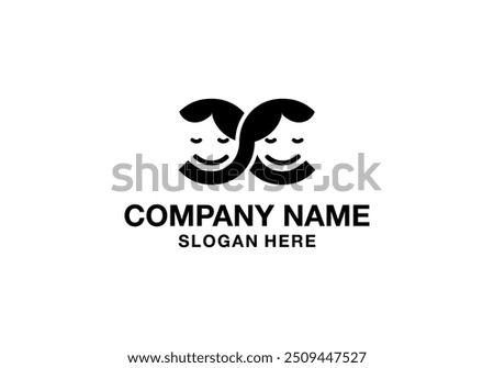 Modern Kids Logo Vector Initial Letter CC