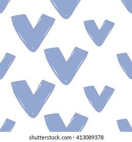 Modern kids soft colored seamless pattern with v. Hand drawn graphic with tender cute minimalistic scandinavian cartoon elements isolated on white background