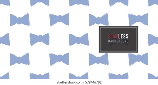 Modern kids soft colored seamless pattern with bow tie. Hand drawn graphic with tender cute minimalistic scandinavian cartoon elements isolated on white background