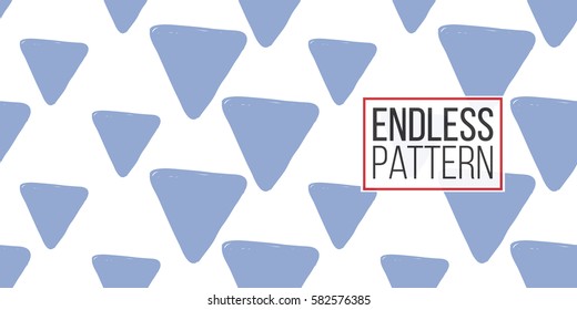 Modern kids soft colored seamless pattern with delta. Hand drawn graphic with tender cute minimalistic scandinavian cartoon elements isolated on white background