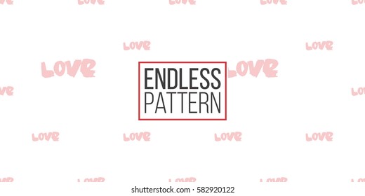 Modern kids soft colored seamless pattern with love. Hand drawn graphic with tender cute minimalistic scandinavian cartoon elements isolated on white background