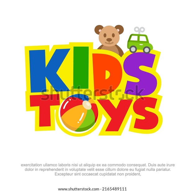 modern kids toys shop logo design.\
kids toys online store logo template. kids toys vector.\
